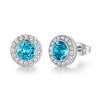 Light blue Swarovski earrings