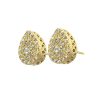 Gold-plated drop earrings rhinestone
