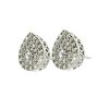 Silver-plated drop earrings rhinestone