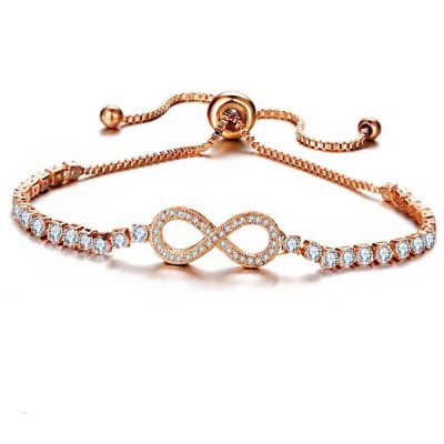 Rose infinity bracelet