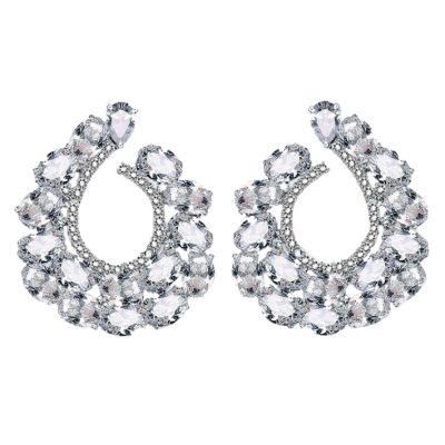 Silver-tone Swarovski earrings