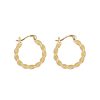Gold-plated twisted earrings