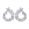 Silver-tone Zirconia Earrings