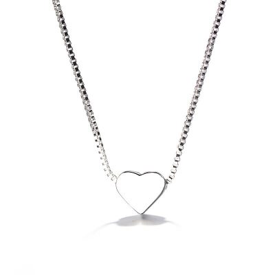 Silverplated necklace with heart