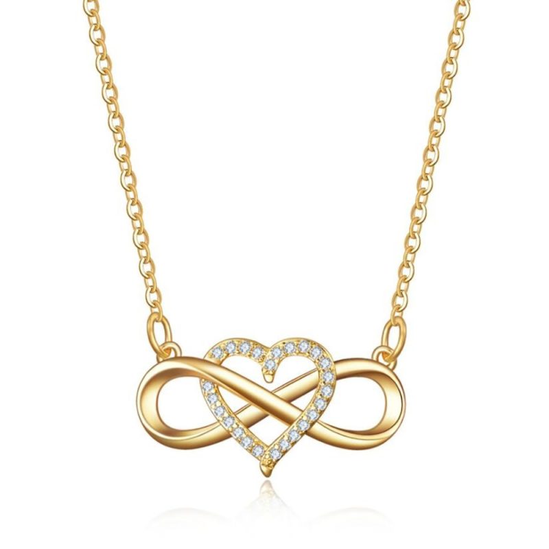 Infinity heart necklace goldplated