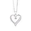 Silver-plated heart necklace