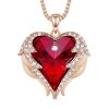 Red Swarovski heart necklace