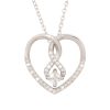 Silver-tone Infinity heart necklace with zirconia